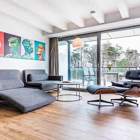 Apartment Prora - Moderne Wohnung mit Meerblick, Balkon und Waschmaschine - Strandlust